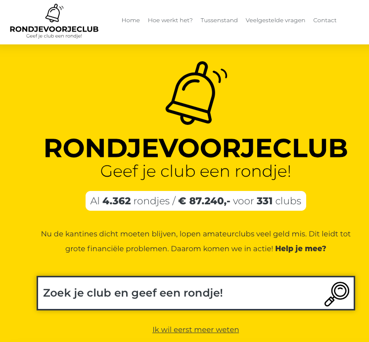 GEEF JIJ OOK EEN RONDJE VOOR JE CLUB?